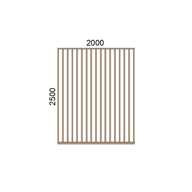 small-Claustra bois lames verticales L2000xH2500