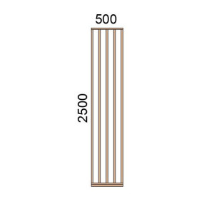 Claustra bois lames verticales L500xH2500