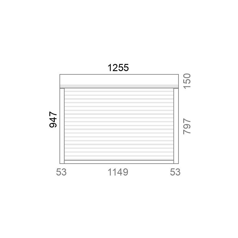 small-Volet roulant rénovation motorisé solaire radio A-OK L1260 x H950