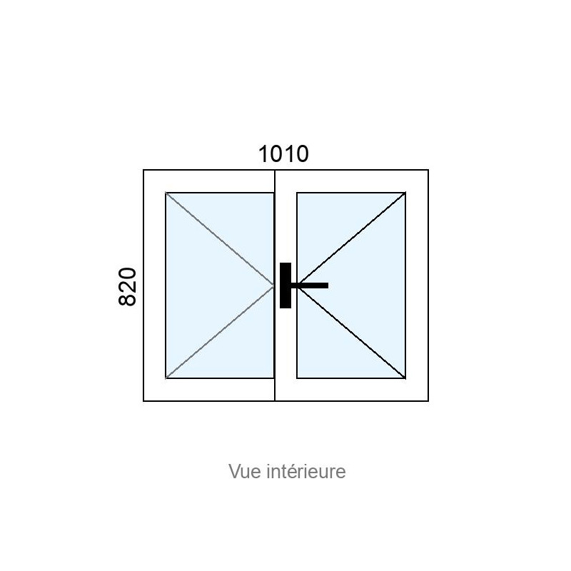 small-Fenêtre Alu 2 vantaux L1010 x H820