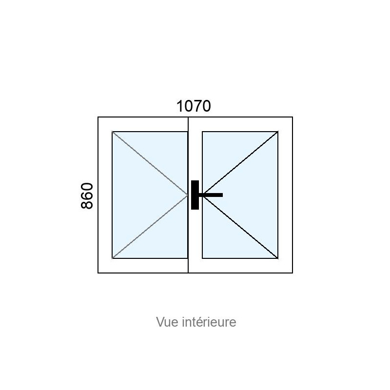 small-Fenêtre Alu 2 vantaux L1070 x H860