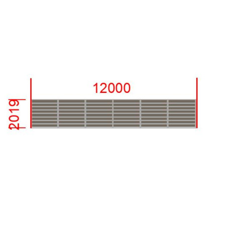 Elément de clôture L12000  x  H2019