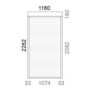 Volet roulant rénovation motorisé solaire radio IO RS100 L1185 x H2265