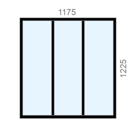 Verrière sur mesure atelier L1175 x H1225