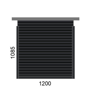 Volet roulant pour coffre tunnel A56 moteur L1200 x H1085