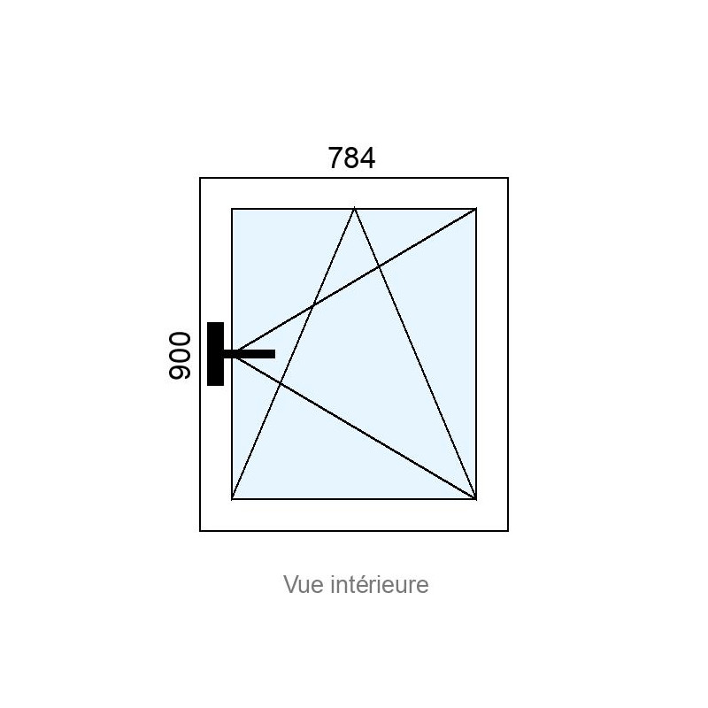 small-Fenêtre PVC OB 1 vantail L784 x H900