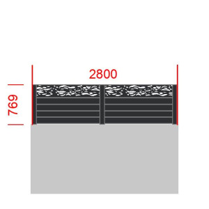 Elément de clôture L2800  x  H769