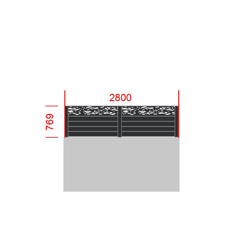 small-Elément de clôture L2800  x  H769