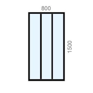 Verrière sur mesure atelier L800 x H1500