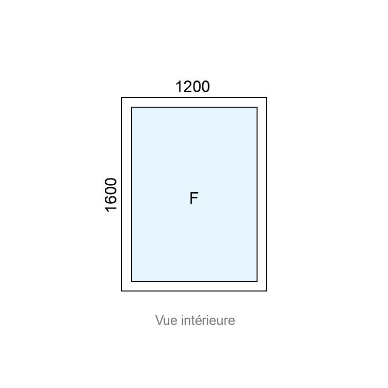 small-Châssis Alu Fixe L1200 x H1600