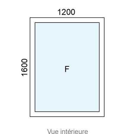 Châssis Alu Fixe L1200 x H1600