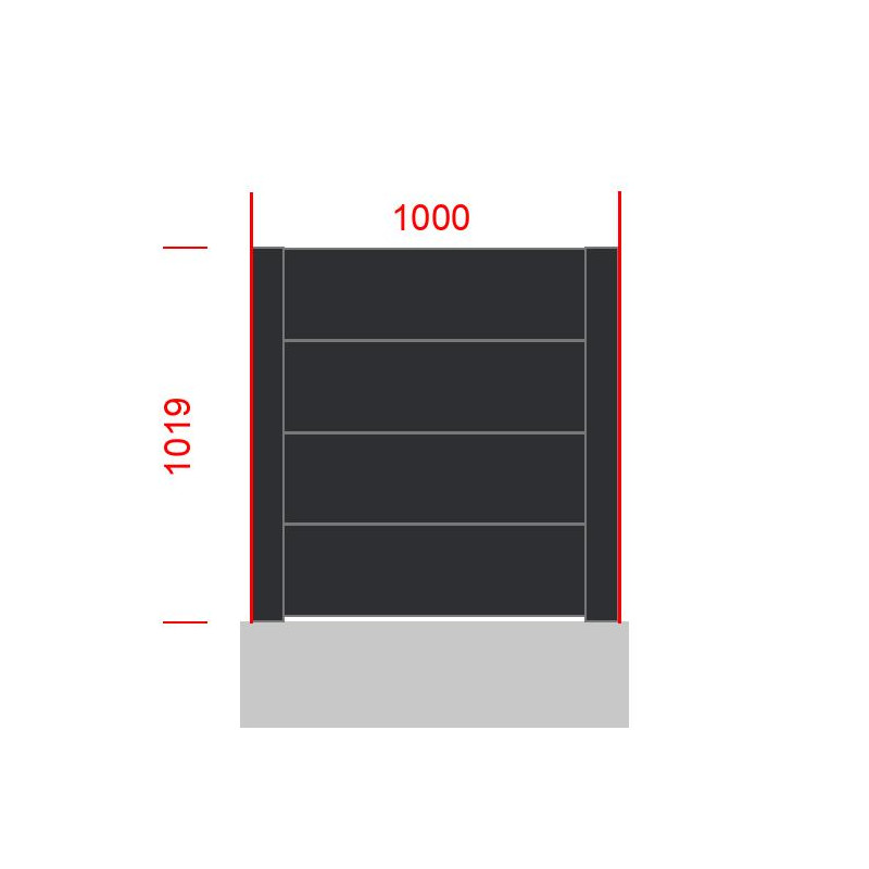small-Elément de clôture L1000  x  H1019