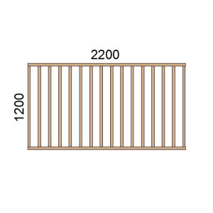 Claustra bois lames verticales L2200xH1200