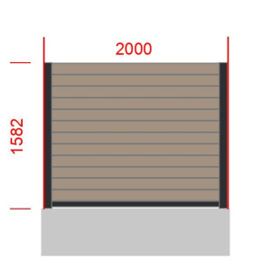 Elément de clôture L2000  x  H1582