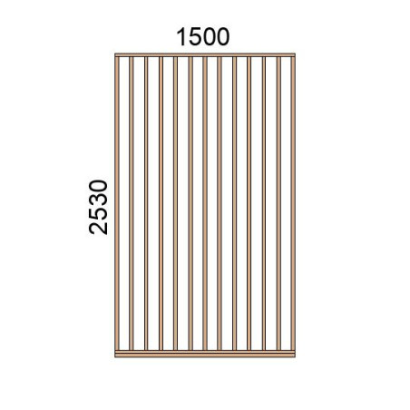 Claustra bois lames verticales L1500xH2530