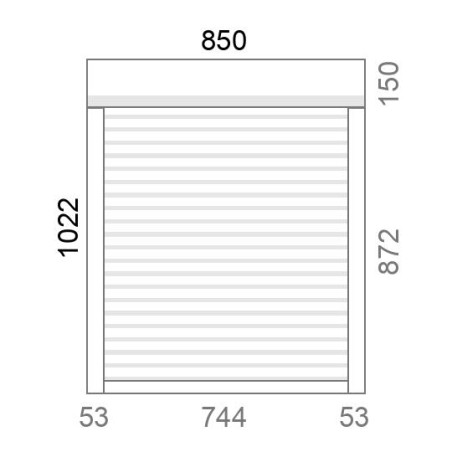 Volet roulant rénovation motorisé L855 x H1025