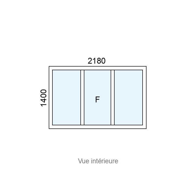 small-Châssis Alu Fixe L2180 x H1400