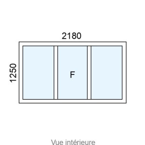 Châssis Alu Fixe L2180 x H1250