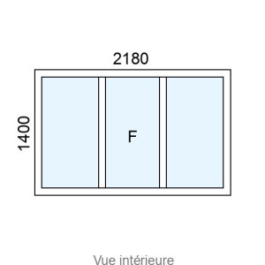 Châssis Alu Fixe L2180 x H1400