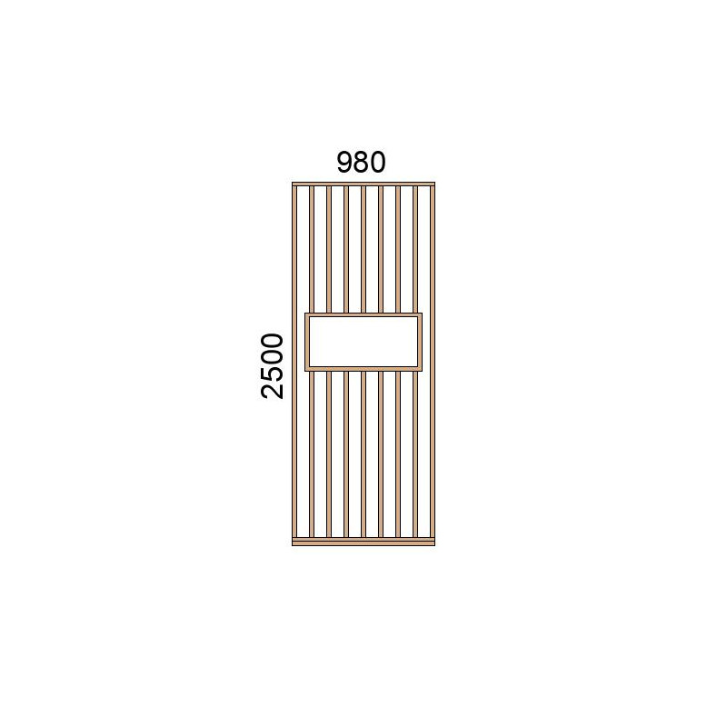 small-Claustra bois avec niches L980xH2500