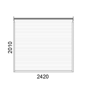 Volet roulant traditionnel A39 motorisé L2420 x H2010