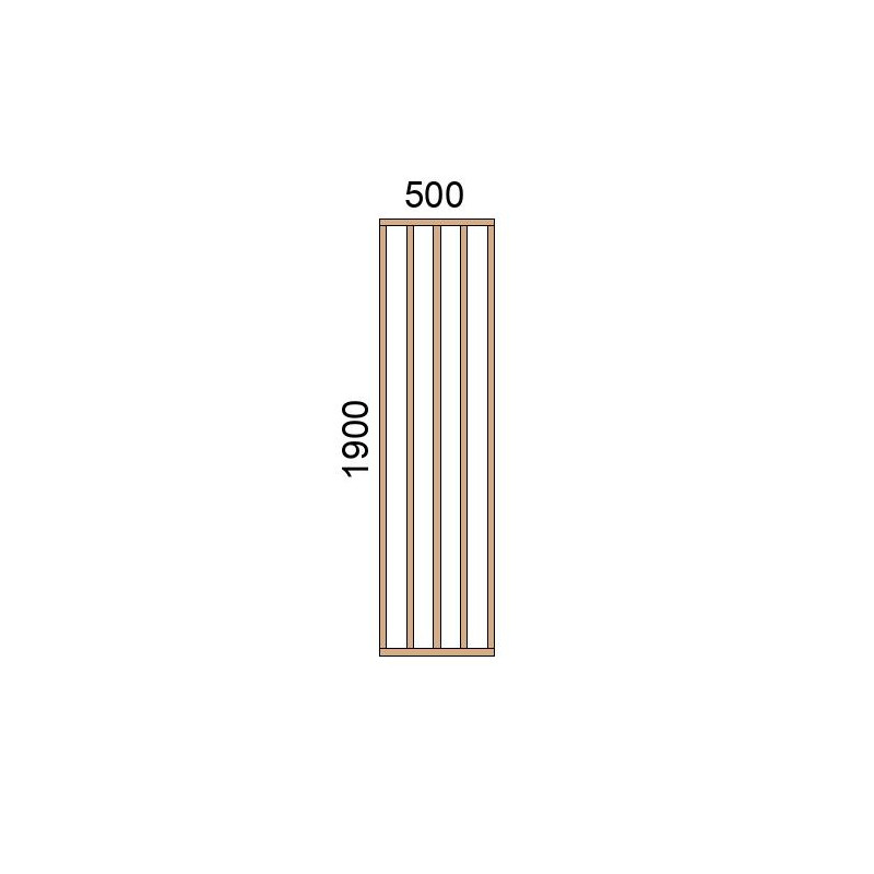 small-Claustra bois lames verticales L500xH1900