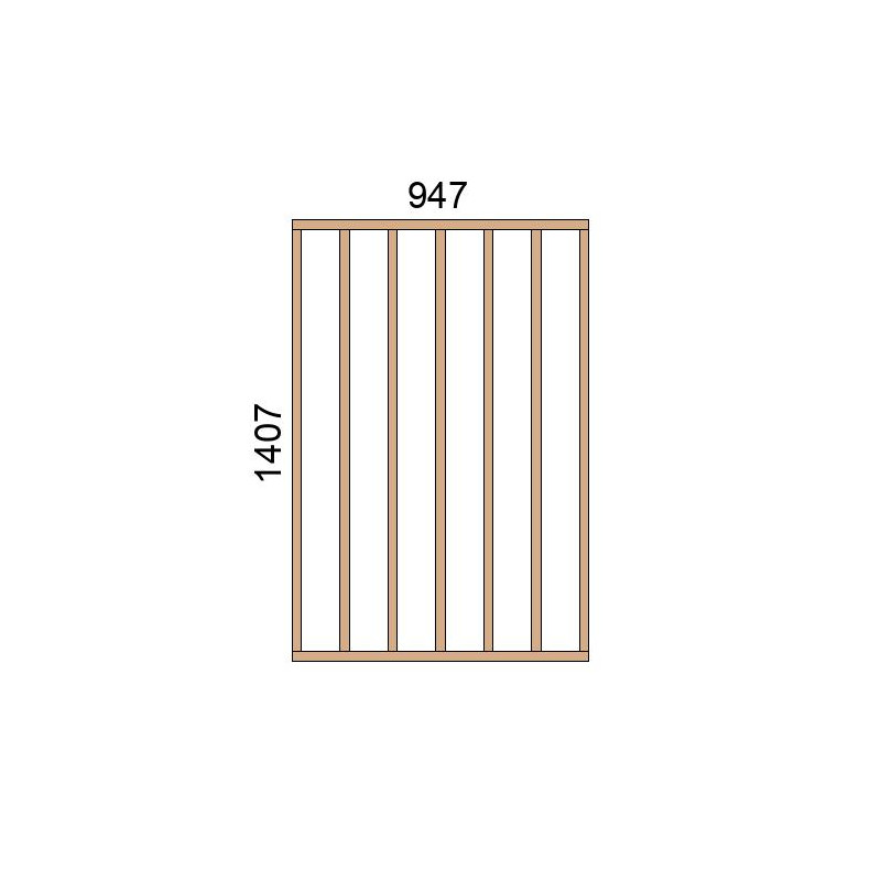 small-Claustra bois lames verticales L947xH1407