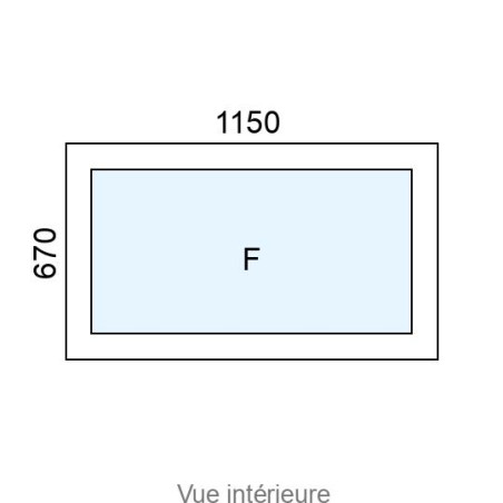 Châssis Fixe PVC L1150 x H670