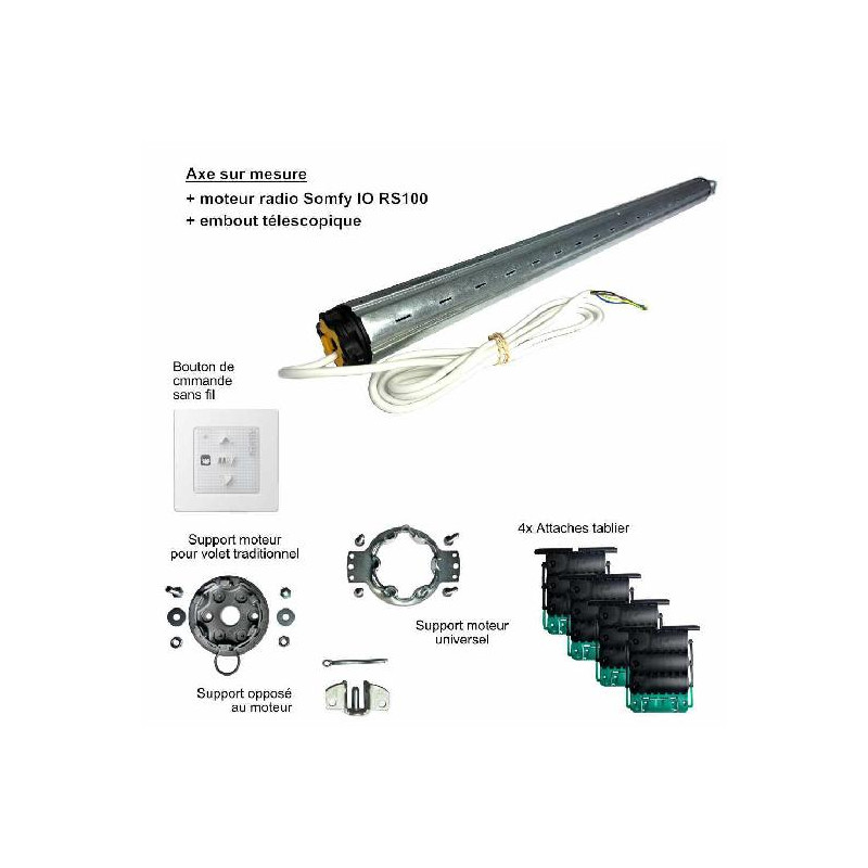 small-Kit de motorisation radio IO pour volet roulant L1200 mm