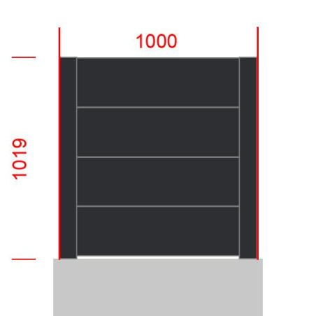 Elément de clôture L1000  x  H1019
