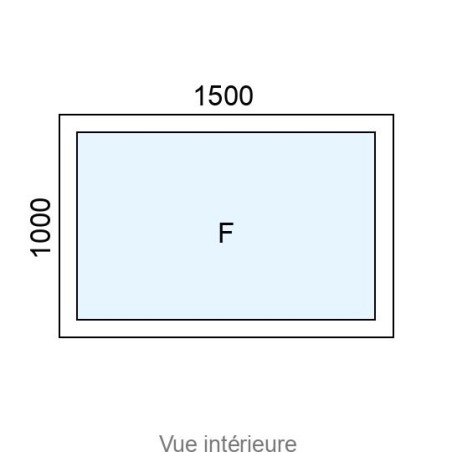 Châssis Fixe PVC L1500 x H1000