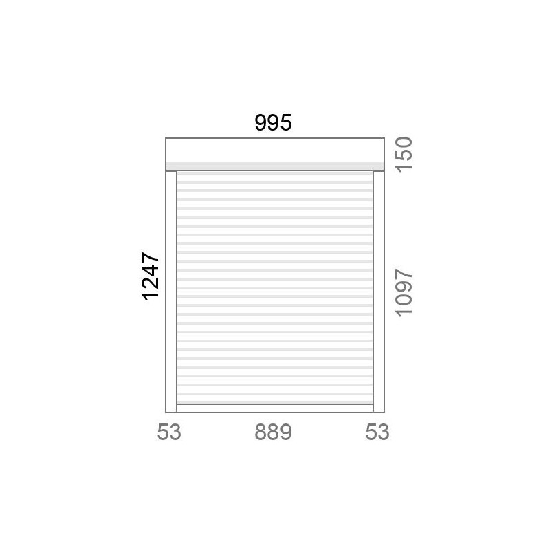 small-Volet roulant rénovation motorisé solaire radio A-OK L1000 x H1250