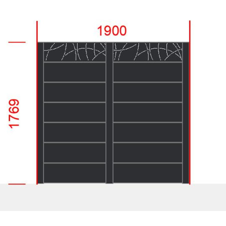 Elément de clôture L1900  x  H1769