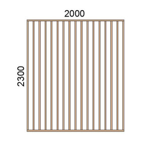 Claustra bois avec niches L2000xH2300