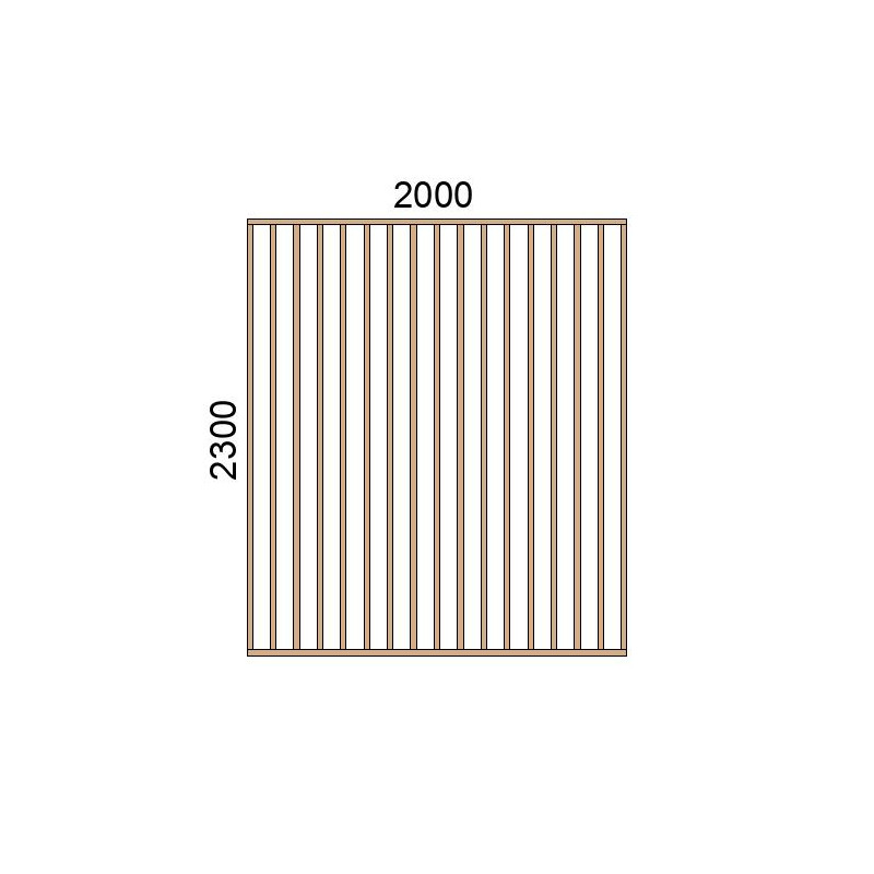 small-Claustra bois avec niches L2000xH2300