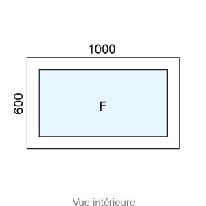 Châssis Fixe PVC L1000 x H600