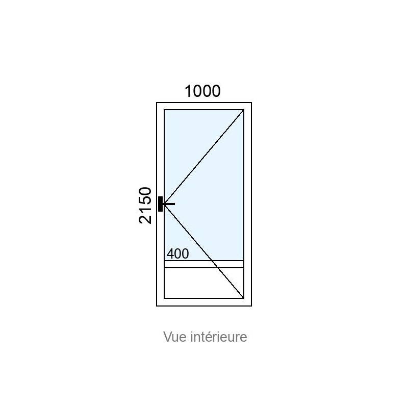 small-Porte d'entrée PVC 1 vantail L1000 x H2150