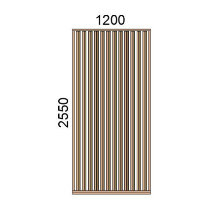 Claustra bois lames verticales orientables L1200xH2550