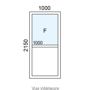 Châssis Fixe PVC L1000 x H2150