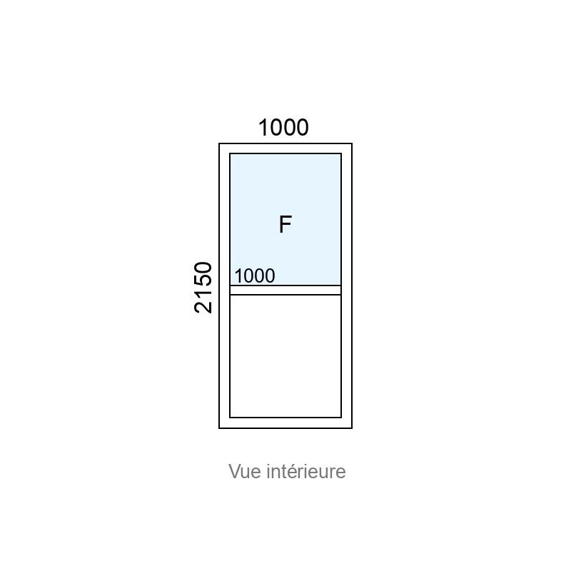 small-Châssis Fixe PVC L1000 x H2150