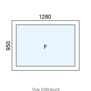 Châssis Fixe PVC L1280 x H950