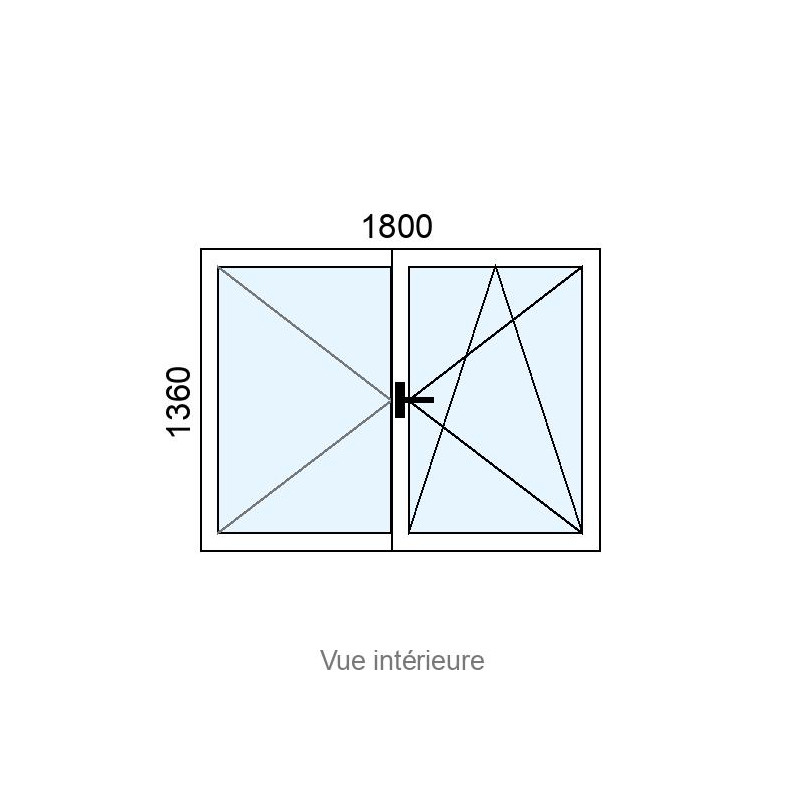 small-Fenêtre PVC OB 2 vantaux L1800 x H1360