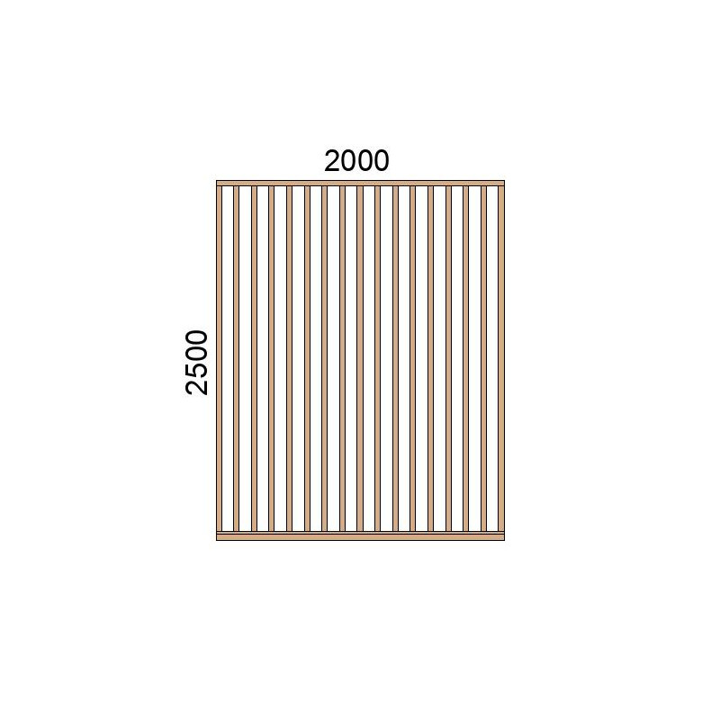 small-Claustra bois lames verticales L2000xH2500