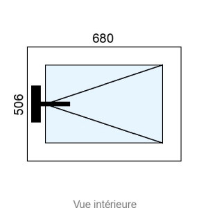 Fenêtre PVC 1 vantail L680 x H506