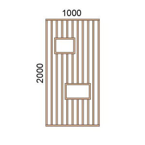 Claustra bois avec niches L1000xH2000