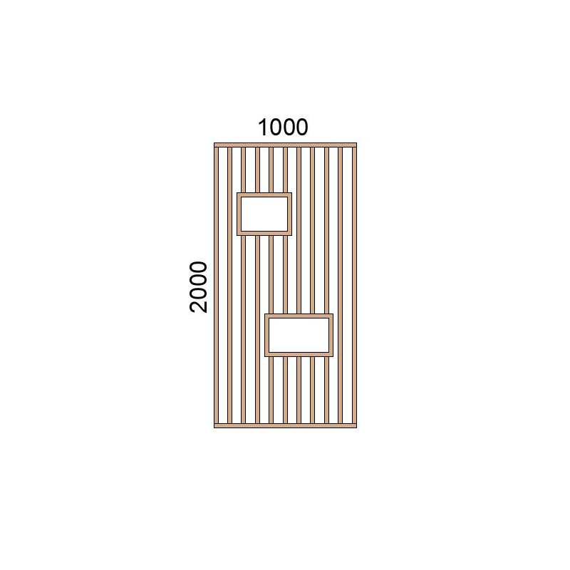 small-Claustra bois avec niches L1000xH2000