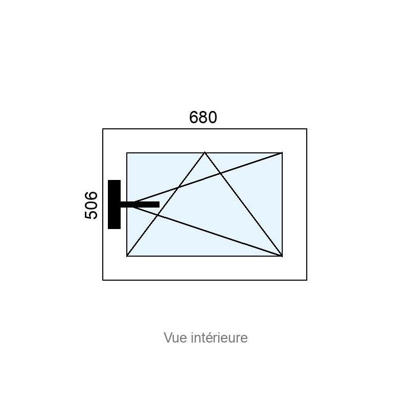 small-Fenêtre PVC OB 1 vantail L680 x H506