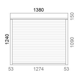 Volet roulant rénovation motorisé solaire radio A-OK L1380 x H1240