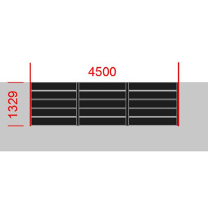 Elément de clôture L4500  x  H1329