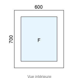 Châssis Alu Fixe L600 x H700